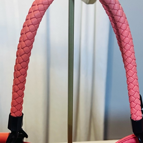 Bagley Mischka Coral Structured Top Handle Handbag NWT‎ Elegant Braided Handle - Picture 7 of 8